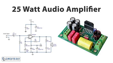 25 Watt Audio Power Amplifier Circuit TDA2040 Electronic Circuit