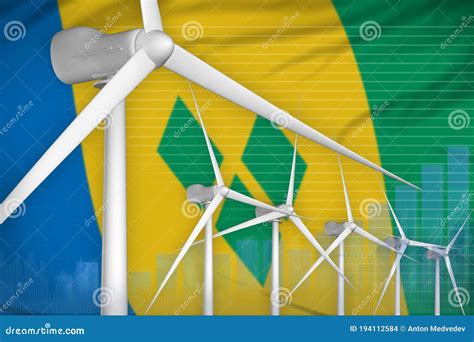 Saint Vincent E Grenadines Wind Energy Concepção De Gráfico Digital