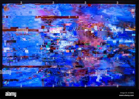 Close-up of a pixelated TV screen Stock Photo - Alamy