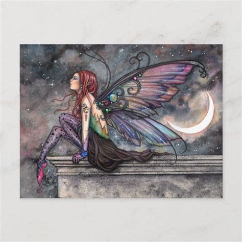 Ready For Flight Mystical Celestial Fairy Art Postcard Zazzle Fairy