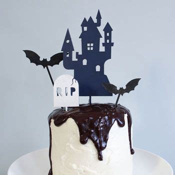 Halloween Scene Cake Topper Decorations By Fira Studio Halloween Cake