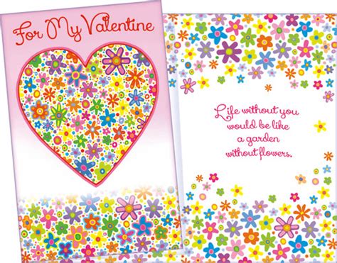 031992 Six Valentines Day General Greeting Cards With Six Envelopes