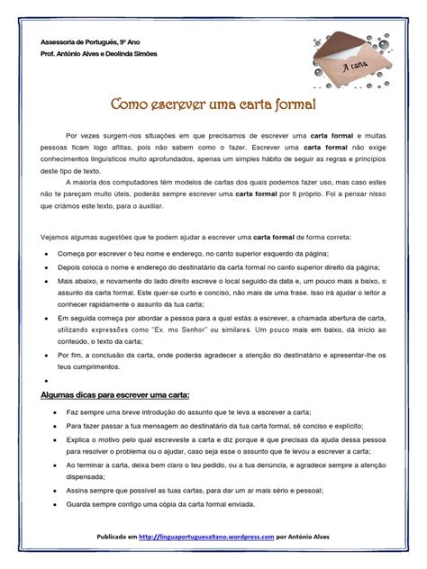 Como Começar Um Carta