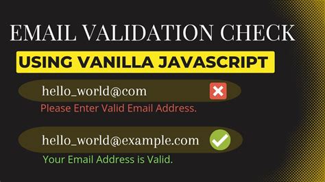 Email Validation Form Using Html CSS And Vanilla JavaScript YouTube