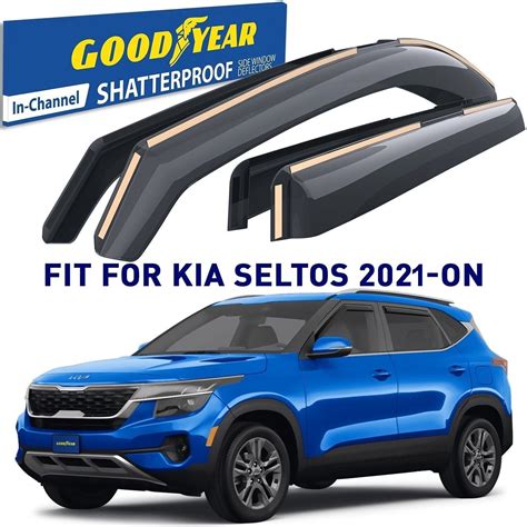 Goodyear Shatterproof in-Channel Window Deflectors for Kia Seltos 2021 ...