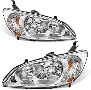 ADCARLIGHTS Conjunto De Faros Delanteros Civic 2004 2005 Compatible