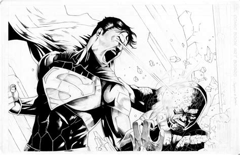 Superman vs Darkseid Inks by Kidd-Hawkeye on DeviantArt