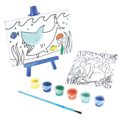 Animal Themed Easel Canvas Paint Kit | Party City