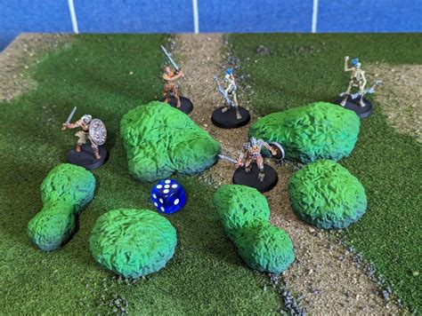 28mm Scale Painted Forest Camp Terrain 3d Printed Trees Rocks Bushes