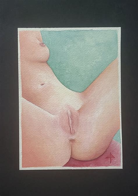 Nude Erotic X Art Vulva Watercolor Yoni Art Vagina Painting Pussy Illustration Etsy