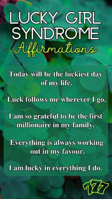 Affirmations For Woman Lucky Girl Syndrome Affirmations