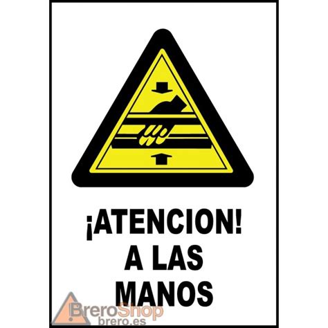 Cartel Atención a las Manos Brero Shop