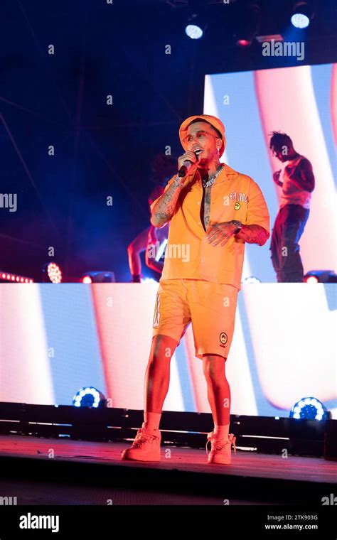 The Italian Rapper Gionata Boschetti Known As Sfera Ebbasta Performs On