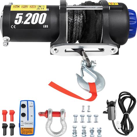 Vevor Electric Winch Lbs Capacity M Synthetic Rope