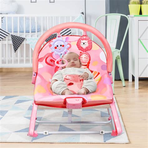 3-in-1 Multifunction Baby Rocking Chair with Removable Toy Bar - Costway