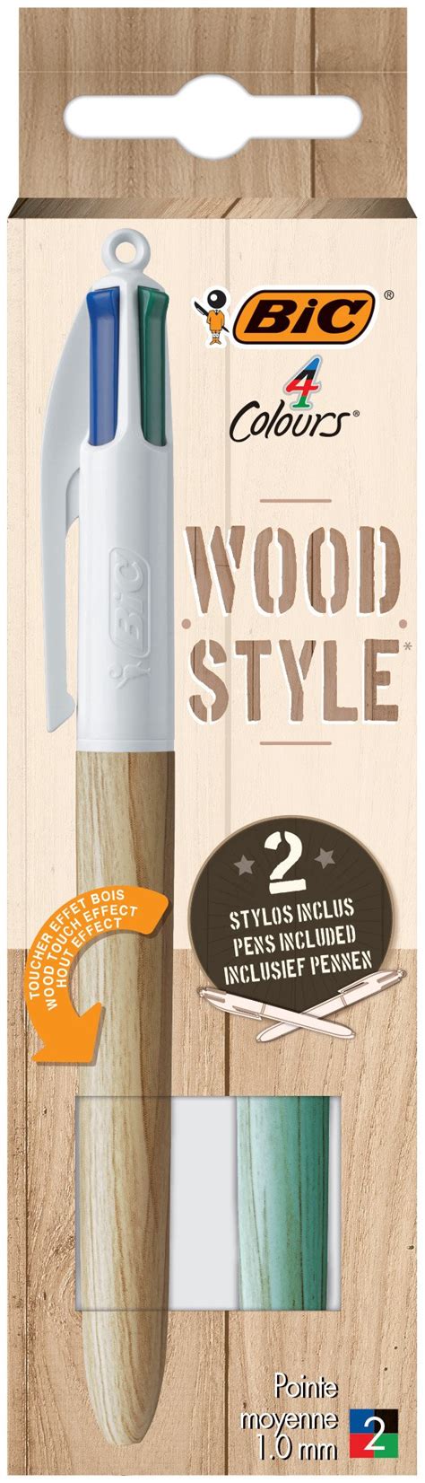 Coffret De Stylos Bille Couleurs Wood Mm Bic Stylos