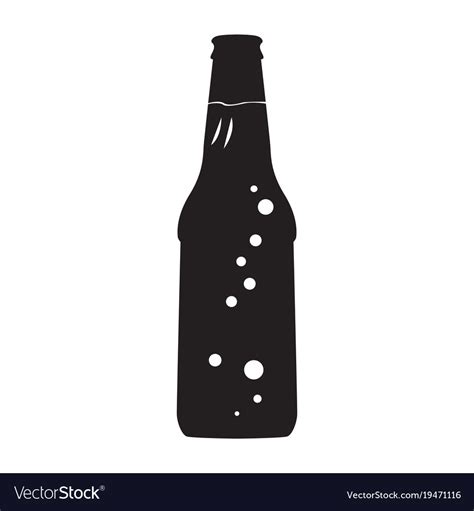 Beer Bottle Silhouette Royalty Free Vector Image