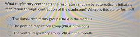 Solved What respiratory center sets the respiratory rhythm | Chegg.com 
