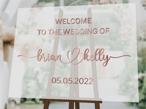 Frosted Acrylic Wedding Welcome Sign ,Acrylic Welcome Sign, Wedding Signage, Acrylic Wedding ...