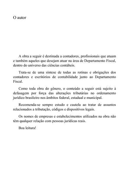 INTRODUÇÃO AO DEPARTAMENTO FISCAL por THANURE RAPOSO Clube de Autores