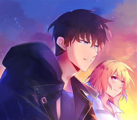 Sung Jin-Woo & Cha Hae-In: Epic Solo Leveling Anime HD Wallpaper by