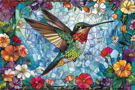 Amazon Aeekdook Stained Glass Hummingbird Puzzles For Adults