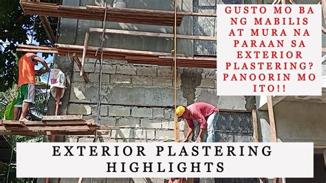 Exterior Plastering Highlights With Gondola Mabilis Mura At Safe Na