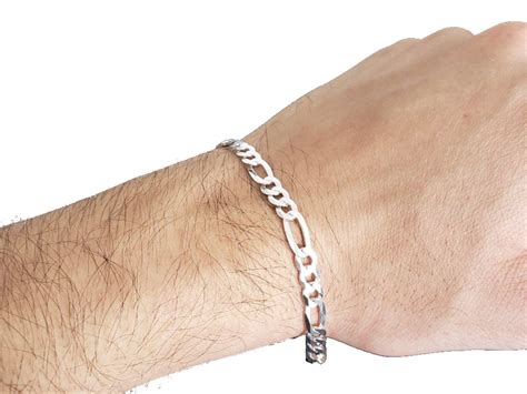 Pulseira 21cm Elo 3x1 Prata Maciça 925 Grossa Masculina no Elo7