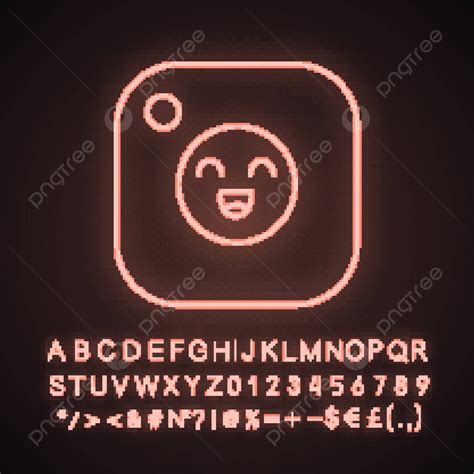 Social Media Neon Light Icon Bright Shiny Illuminated Vector Bright