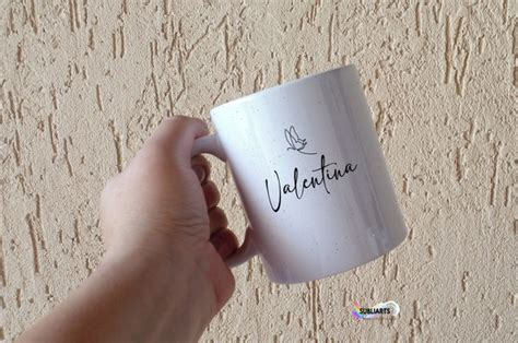 Caneca Personalizada Minimalista Nome Elo7