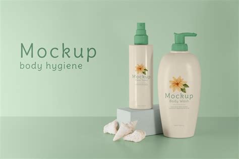 Free Psd Beautiful Hygiene Product Packaging Mockup