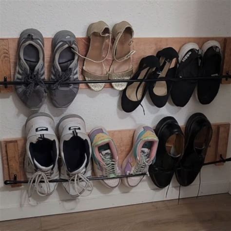 How To Build A Stylish Diy Wall Mounted Shoe Rack Hometalk