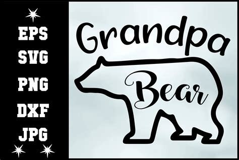 Grandpa Bear Svg Design Graphic By Arifkhan1r1 · Creative Fabrica