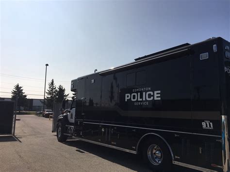 Edmonton police showcase new armoured vehicle and mobile action centre ...