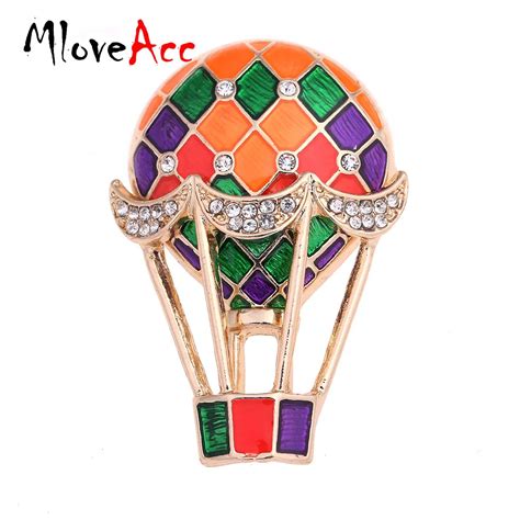 Mloveacc Fashion Jewelry Enamel Fire Balloon Brooch Hot Air Broches De