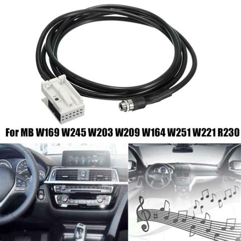 Car Mm Pin Female Audio Music Aux Cable Input Adapter For Mercedes