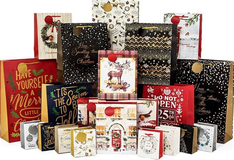 Amazon Gift Boutique 24 Count Gift Bags For Christmas Bulk Set