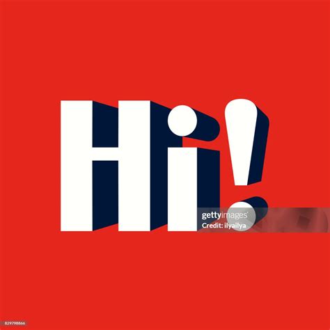 Hi Lettering High-Res Vector Graphic - Getty Images