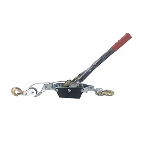 NICCOO 2 Ton Heavy Duty 2 Hook Steel Cable Dual Gear Power Ratchet Come