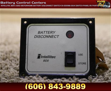 Rv Components Intellitec Bd0 Used Motorhome Battery Disconnect Switch 01 00066 004 Switch Panel