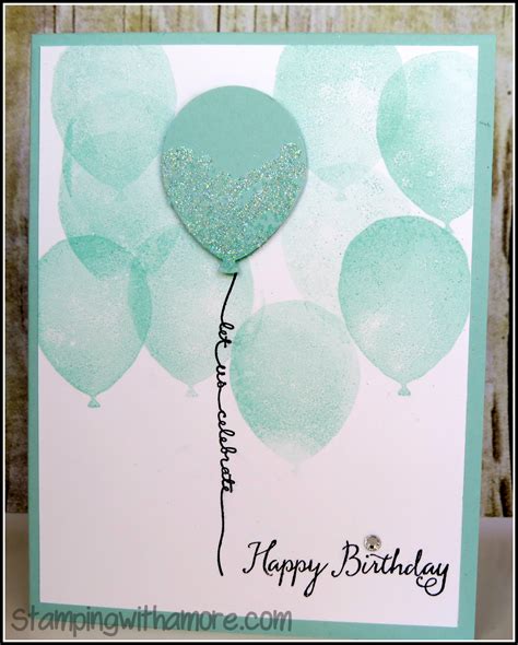 Stampingwithamore: Floating Balloon Birthday Card