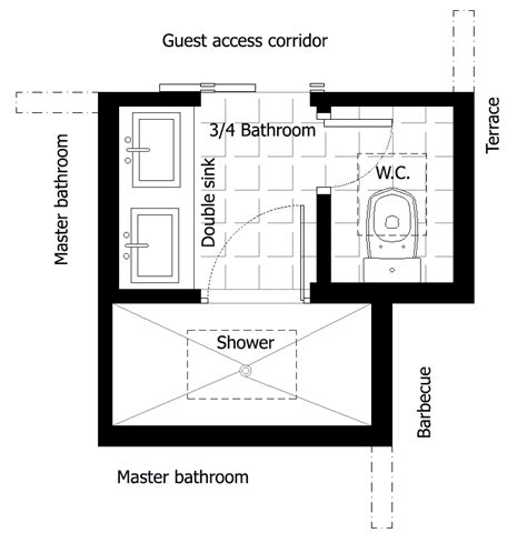 Guest Bathroom Floor Plans Blueprints By Our Architect