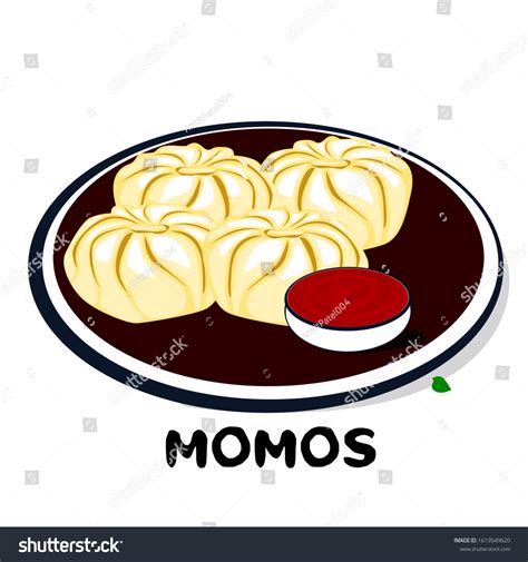 Momos Indian Jammu Kashmir Food Vector Stock Vector Royalty Free