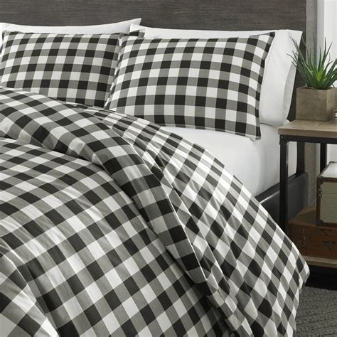 Buffalo Cotton Check Country Lattice Bedding Gingham Black And White