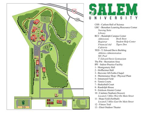 Salem State Campus Map - Map Of Big Island Hawaii