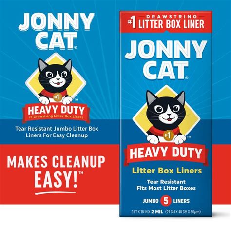 Jonny Cat Heavy Duty Tear Resistant Litter Box Liners Jumbo 5 Count