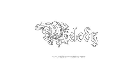 Melody Name Tattoo Designs