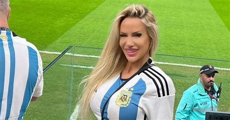 Argentina Fans Celebrate World Cup At Landmark Sexiest Fan Said She D Run Naked Around Daily