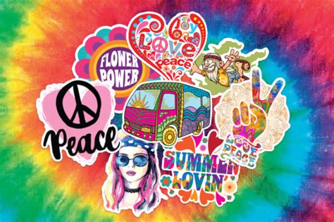 Find Peace and Love with Our Hippie Stickers and Decals