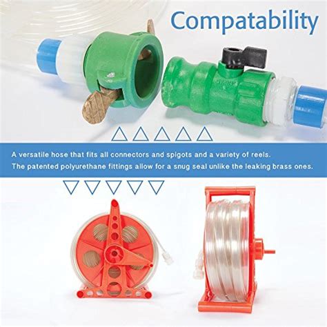 Short Expandable Water Hose 25 ft 5-8" Inch Flat Polyurethane Hose ...